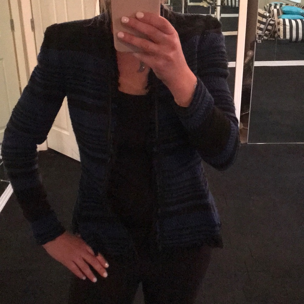 Rebecca Taylor tweed Black & Blue blazer